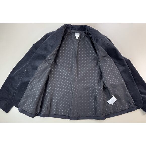 J Crew Womens Blazer 6 Black Velvet Broadway Jacket Minimalist Preppy Feminine - Picture 3 of 13